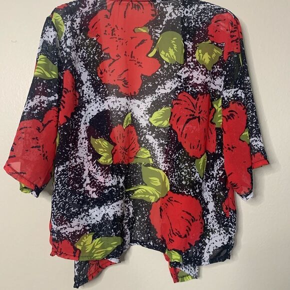 CoverUp Kimono Open-front Floral print - Picture 3 of 5